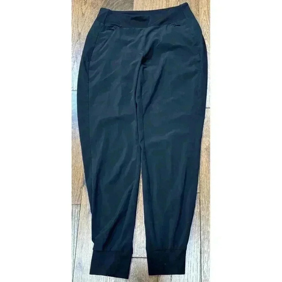 ATHLETA Black BROOKLYN LEGACY Mid Rise Jogger Pants  Size 2 - Picture 1 of 8